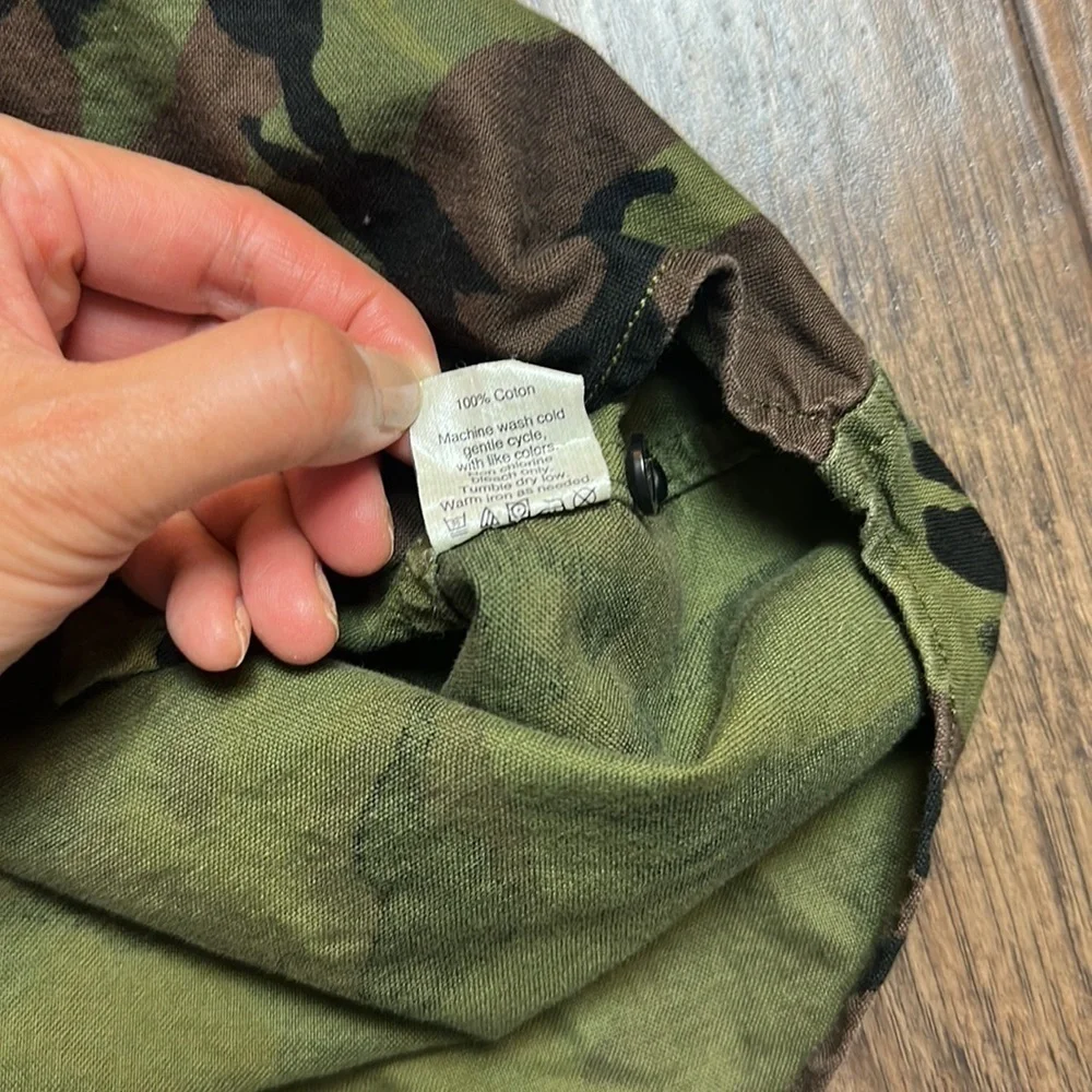 J. Crew Mens Camo Slim Fit Button Down Long Sleeve Shirt Size S